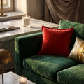Cuscino in Velluto Rosso Luxury: Home Decor di Design Elegante