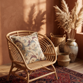 Cuscino Lusso Jacquard Bordeaux e Blu: Accento di Stile per Divano