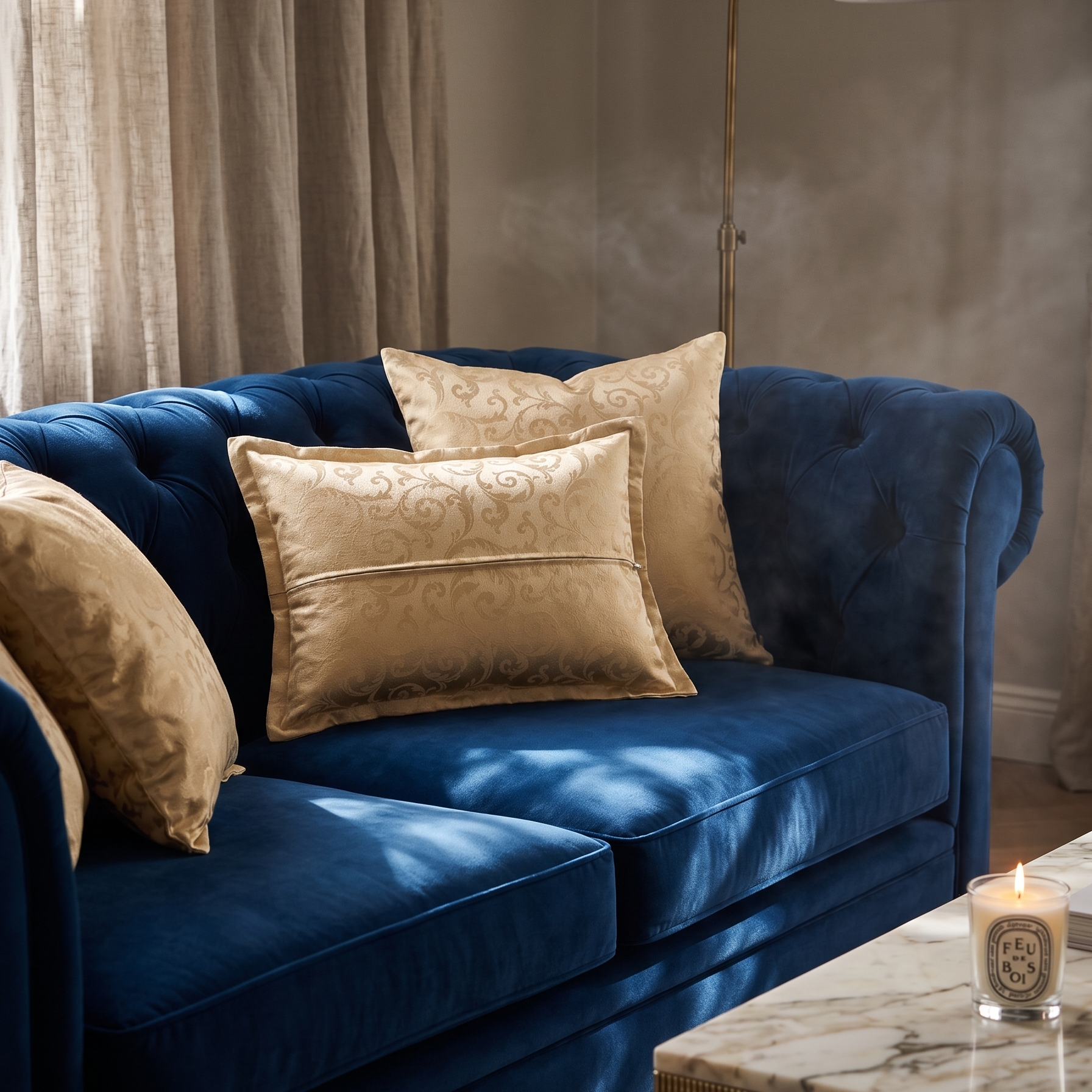 Cuscino Dorato Barocco: Home Decor di Lusso per Arredo Salotto