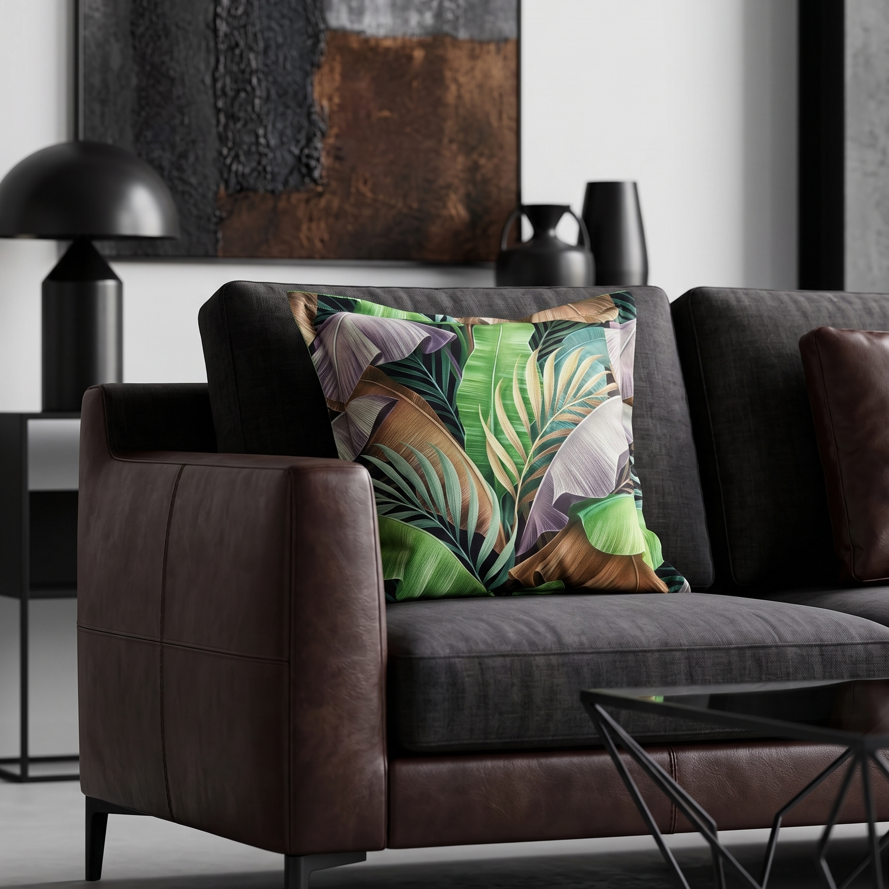 Cuscino Home Decor Foglie Tropicali – Lusso Contemporaneo