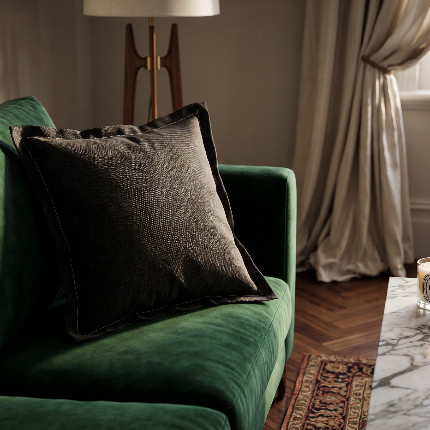 Cuscino Moderno Nero Antracite: Dettagli Sartoriali Luxury Living