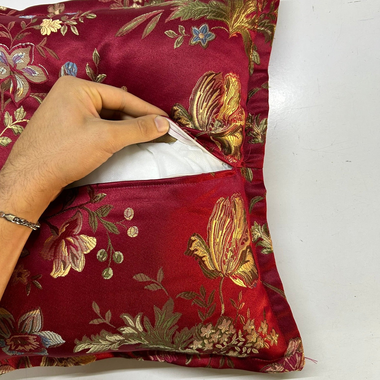 Cuscino Elegante Floreale, Design Cozy Chic per Camera e Divano