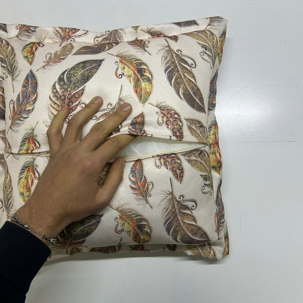 Cuscino Divano Elegante Piume | Stile Boho e Cozy
